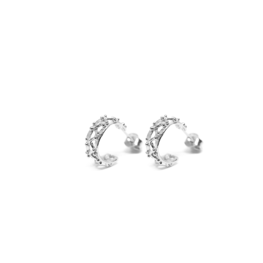 Orecchini CoRo Jewels | Cerchietti Little Beams Argento 925