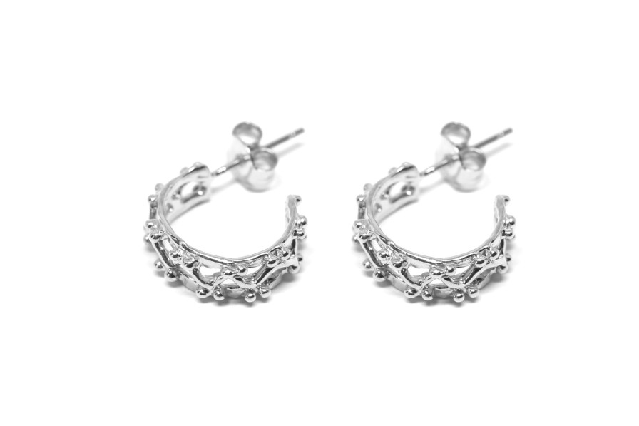 Orecchini CoRo Jewels | Cerchietti Little Beams Argento 925