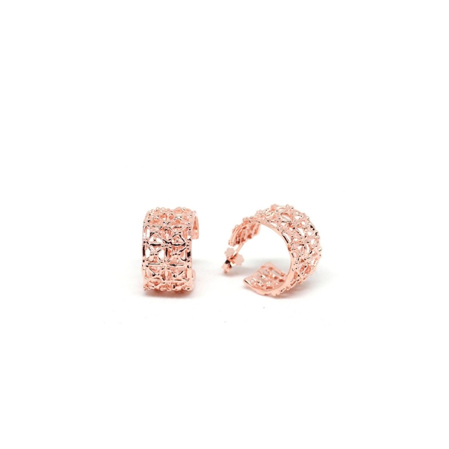 Orecchini CoRo Jewels | Orecchini Gasometro Bronzo Placcato Oro Rosa