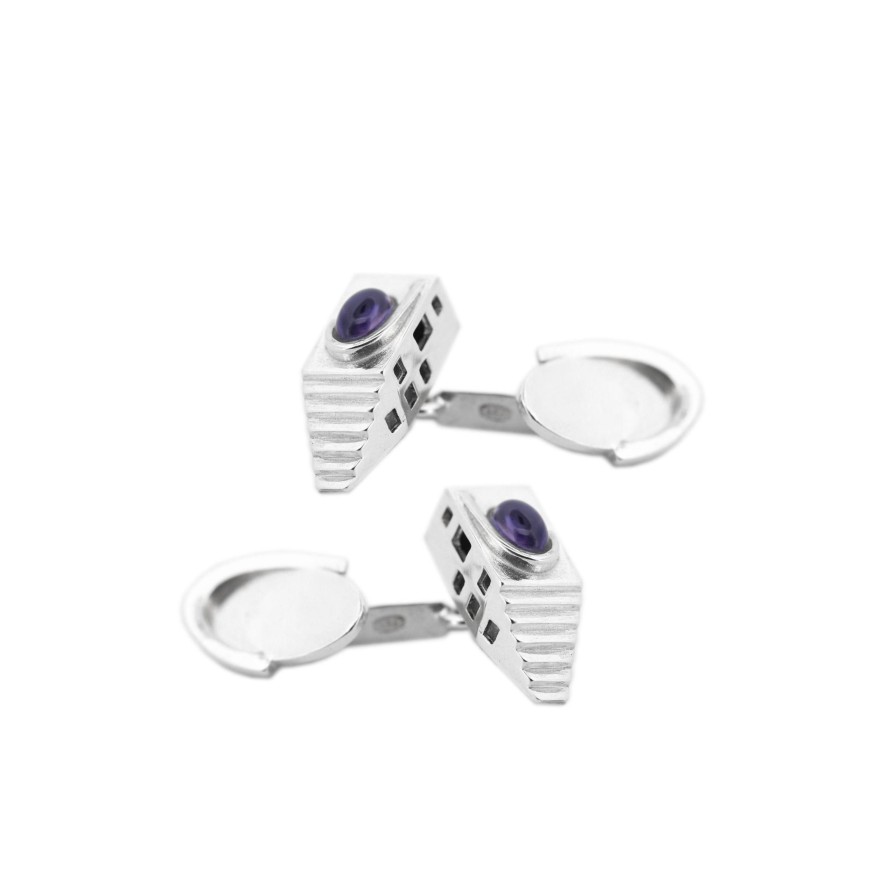 Accessori CoRo Jewels | Gemelli Villa Malaparte In Argento 925 Con Iolite