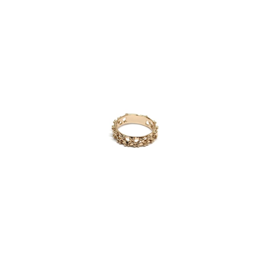 Anelli CoRo Jewels | Anello Little Beam Bronzo Placcato Oro