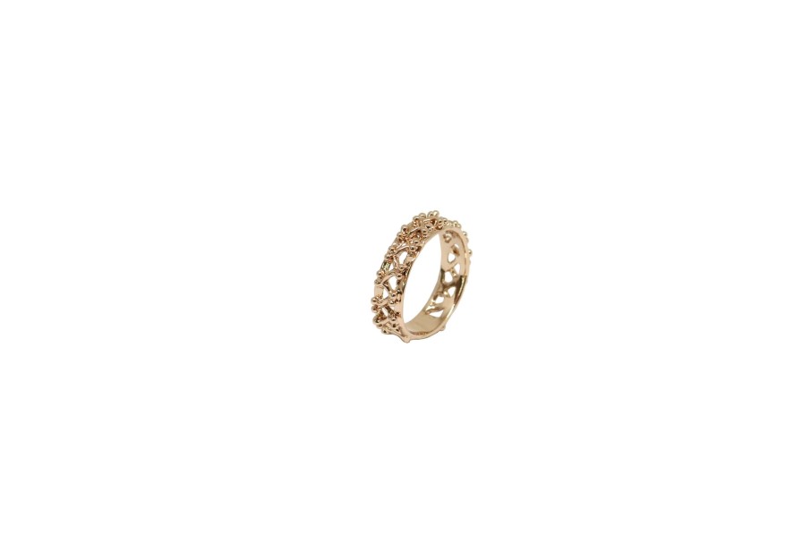 Anelli CoRo Jewels | Anello Little Beam Bronzo Placcato Oro