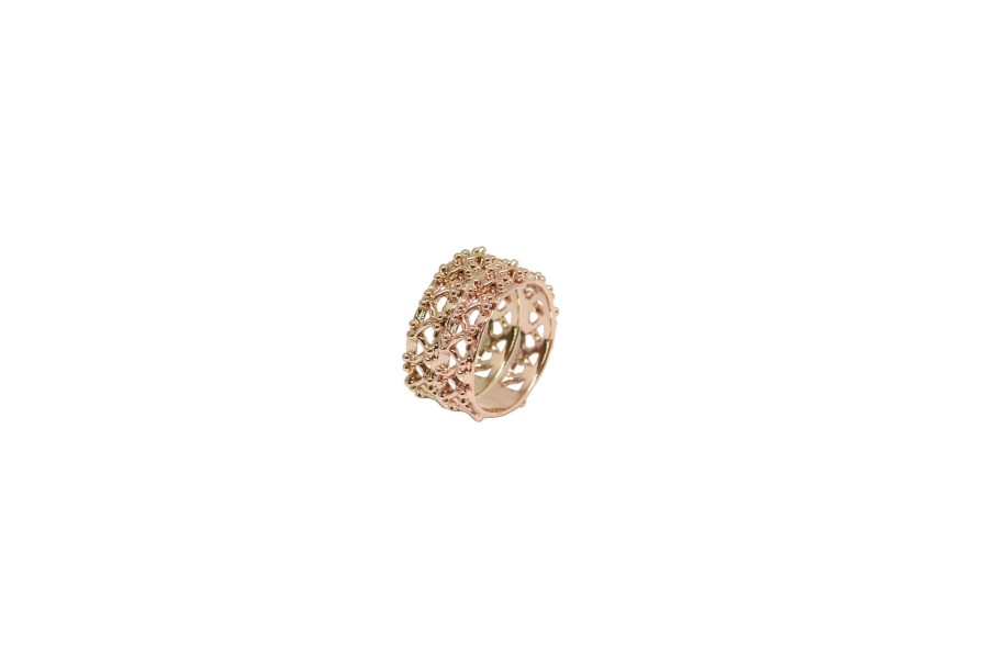 Anelli CoRo Jewels | Anello Little Beam Bronzo Placcato Oro Rosa