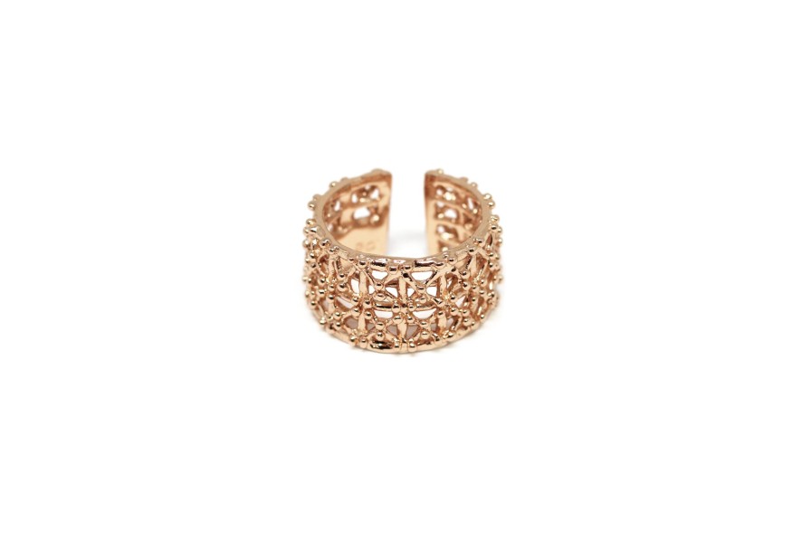 Anelli CoRo Jewels | Anello Gasometro Basso Bronzo Placcato Oro Rosa | Architecture-A-Porter