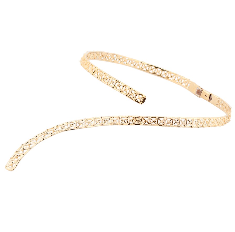 Collane CoRo Jewels | Collana Gasometro Scarf Bronzo Placcato Oro