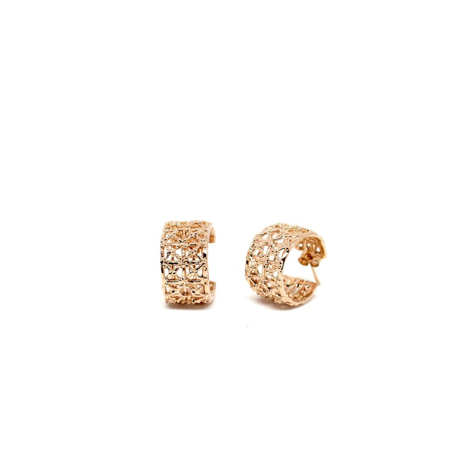 Orecchini CoRo Jewels | Orecchini Gasometro Bronzo Placcato Oro