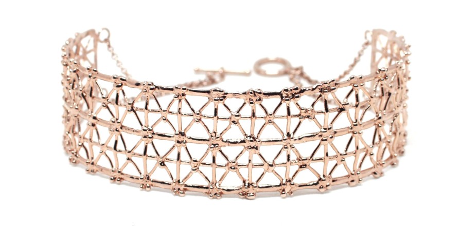 Collane CoRo Jewels | Girocollo Gasometer Bronzo Placcato Oro Rosa