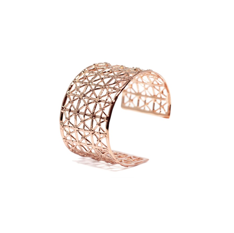 Bracciali CoRo Jewels | Gasometro Low Cuff Rose Gold Plated Bronze