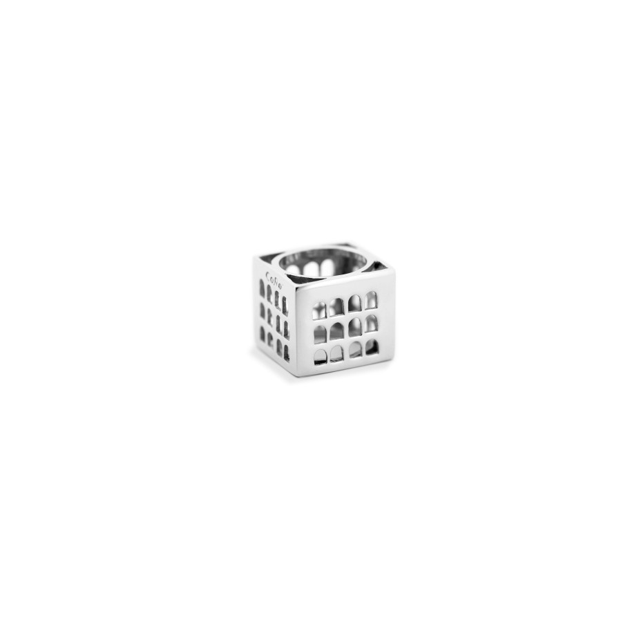 Anelli CoRo Jewels | Anello Colosseo Quadrato Argento 925